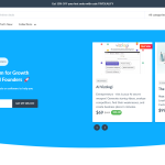 Dealify webpage showcasing deals for AI tools and Shopify apps, with a blue background. Offers include AI Voiceig and The Vital Shopify App.